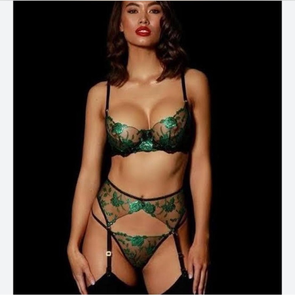 Honey Birdette Whitney Black/Green Bra